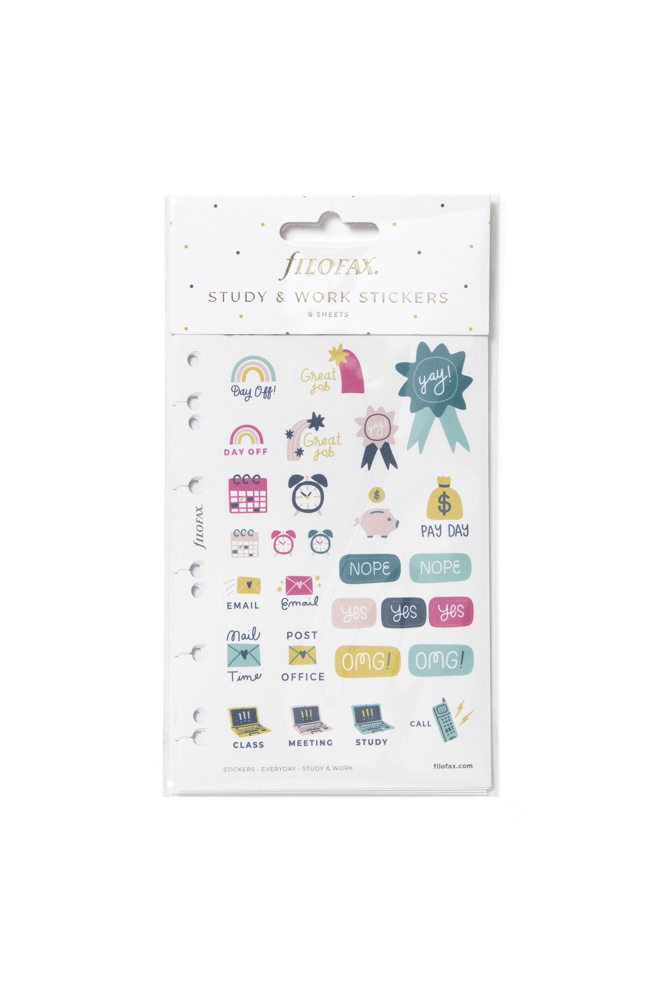 Køb ​Filofax Stickers Study & Work hos Ofidan