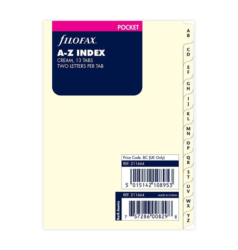 Køb ​Filofax Pocket A-Z register hos Ofidan