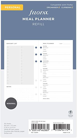 Køb ​Filofax Personal Måltidsplanner hos Ofidan