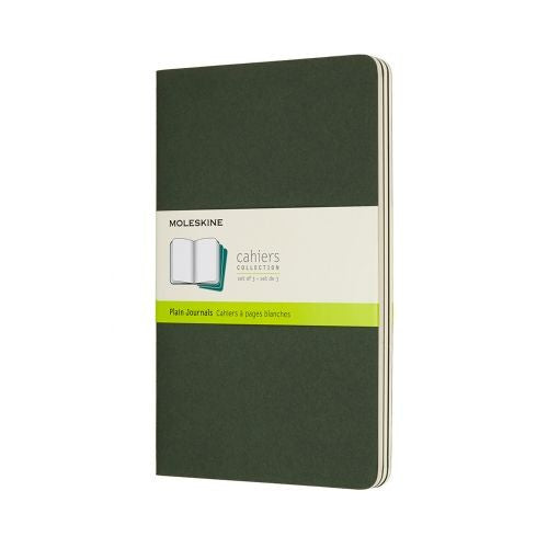Køb ​Moleskine Cahier Large Journal Plain Green hos Ofidan