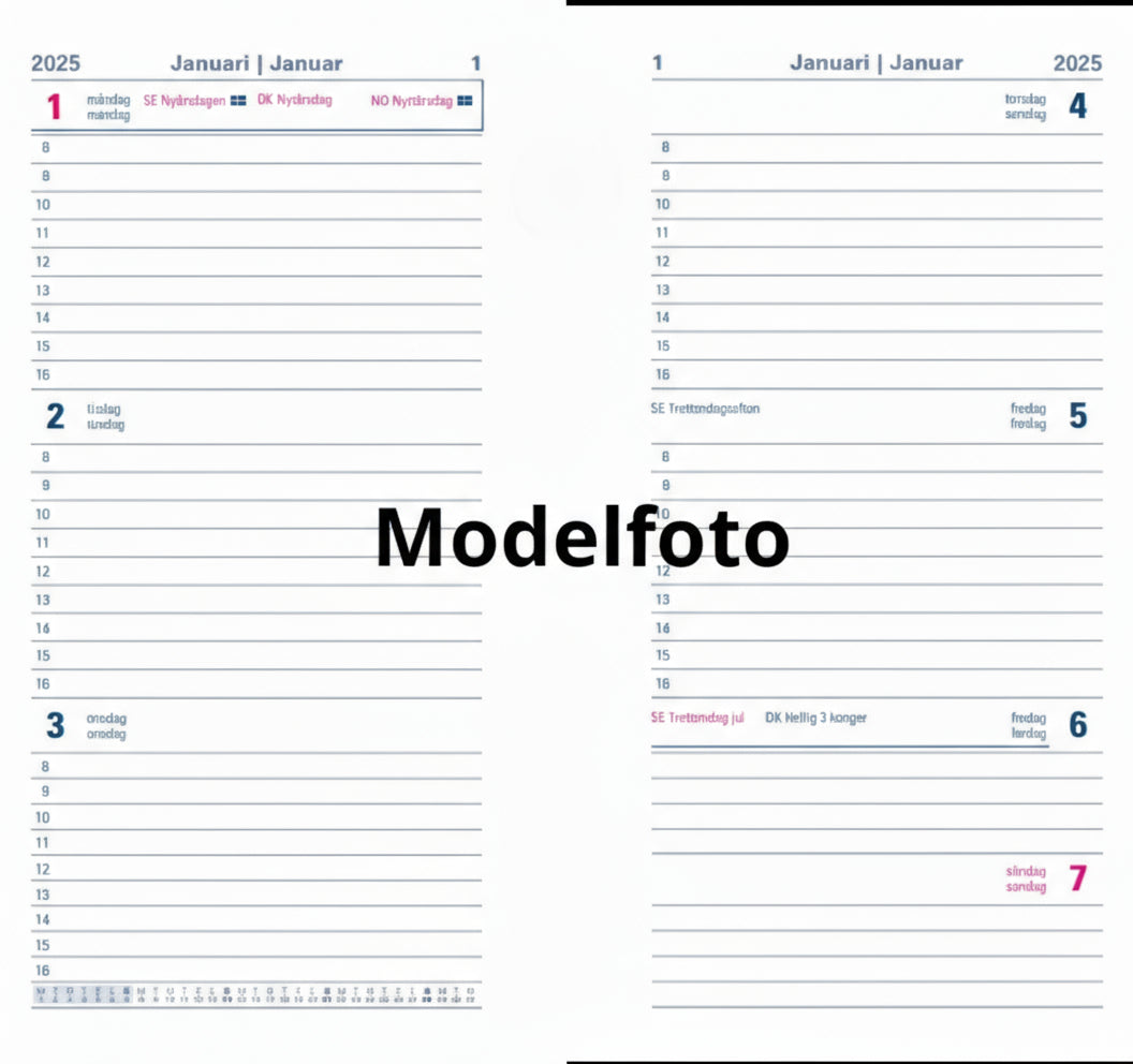 Køb ​Letts 2026 Milano Slim Black Kalender Ugeopslag hos Ofidan