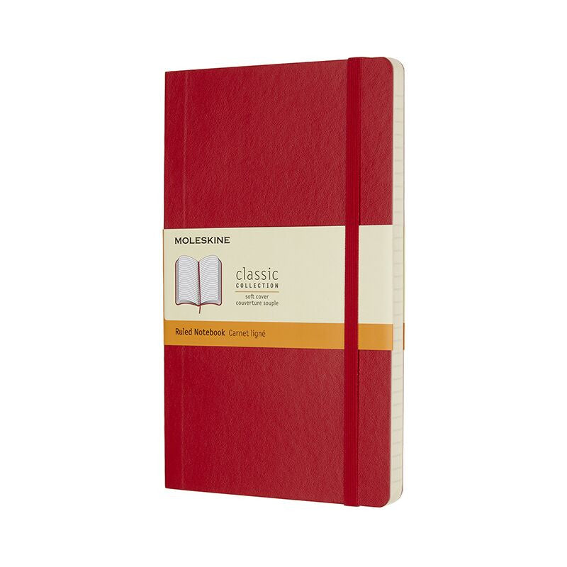 Køb ​Moleskine Classic Ruled Large Notesbog Softcover Red hos Ofidan