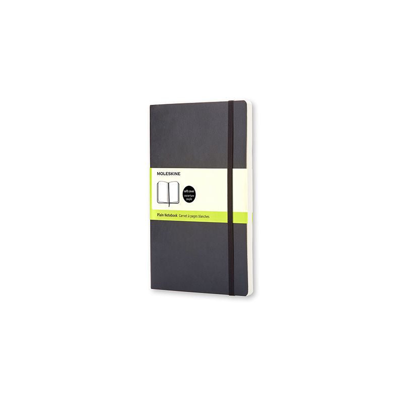 Køb ​Moleskine Classic soft Plain Notesbog Black Large hos Ofidan