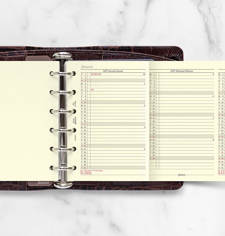 Køb ​Filofax Pocket Årsplan 2027 hos Ofidan