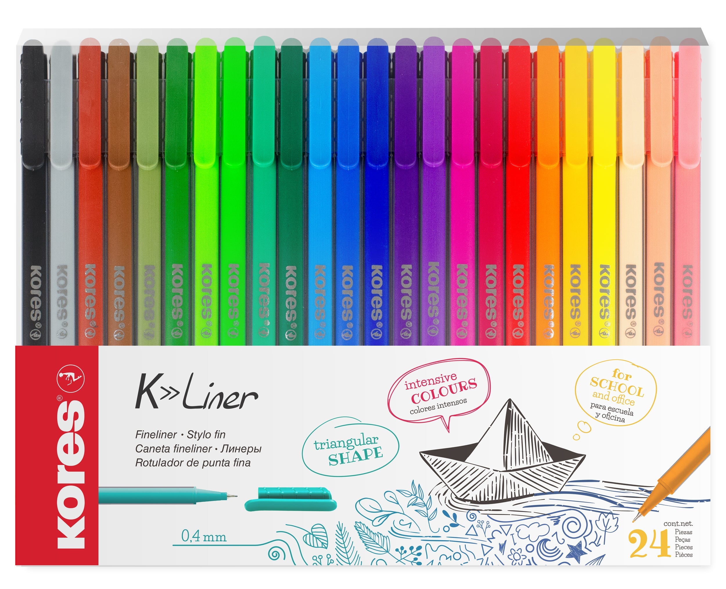 Køb ​Kores Fineliner 24-pak hos Ofidan