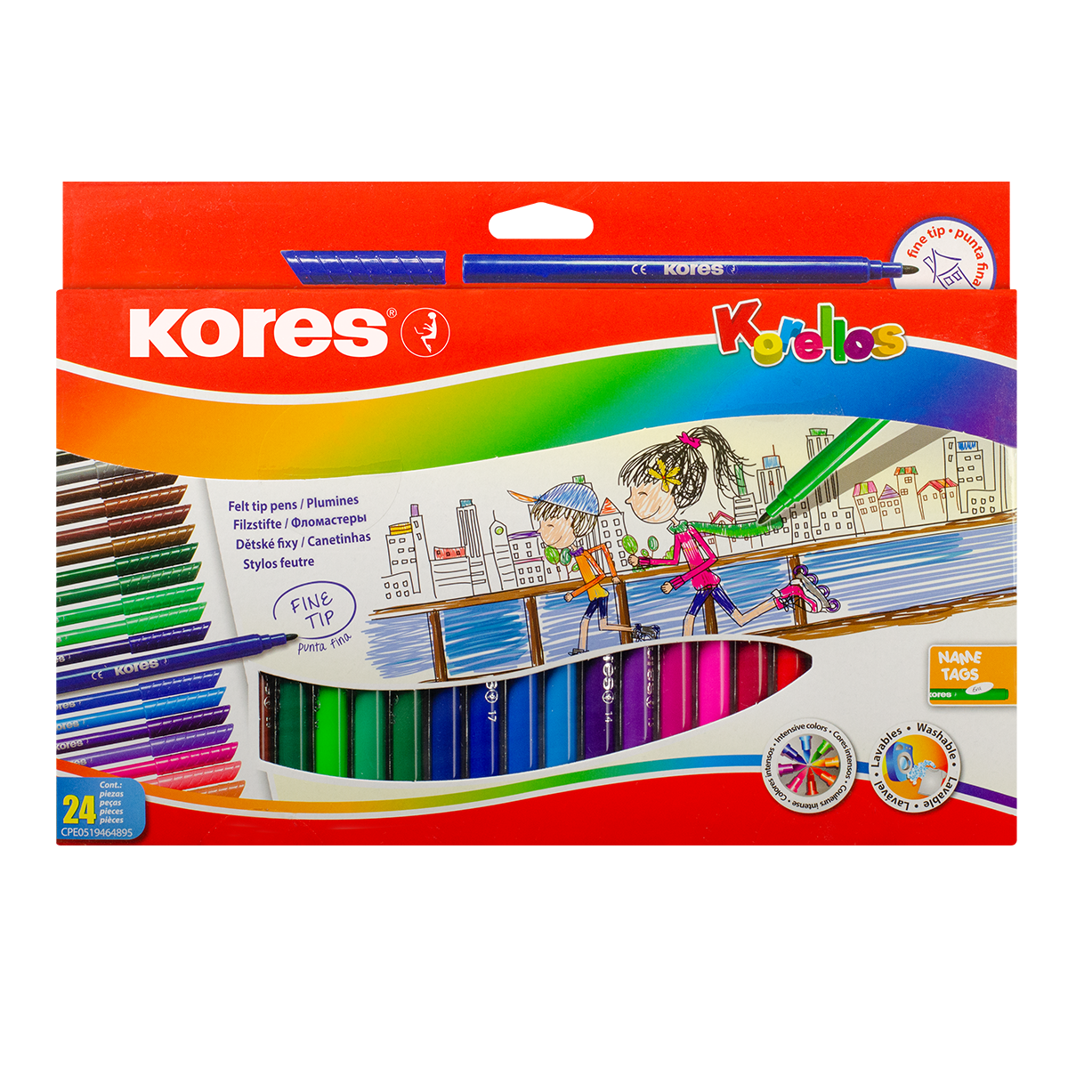 Køb ​Kores 24 stk Filt Tuschpenne hos Ofidan