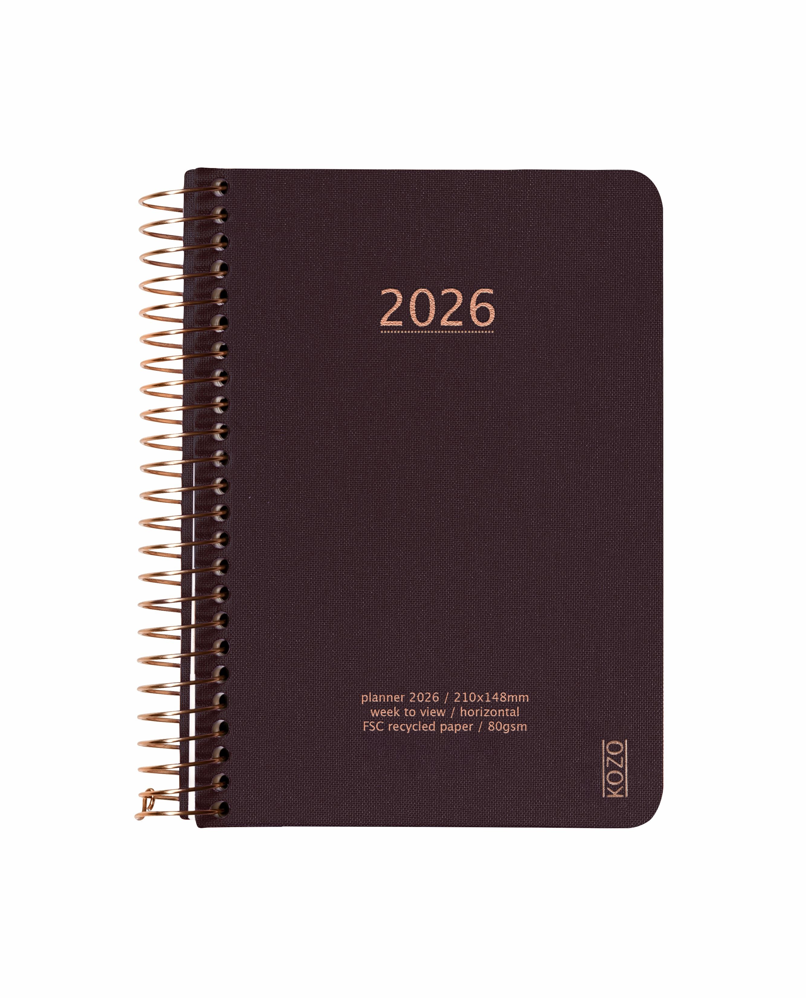 Køb ​Spiralkalender 2026 A6 Ugeopslag Coffee hos Ofidan