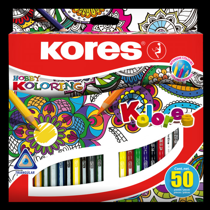 Køb ​Kores Mandela Farveblyanter 50 pak hos Ofidan