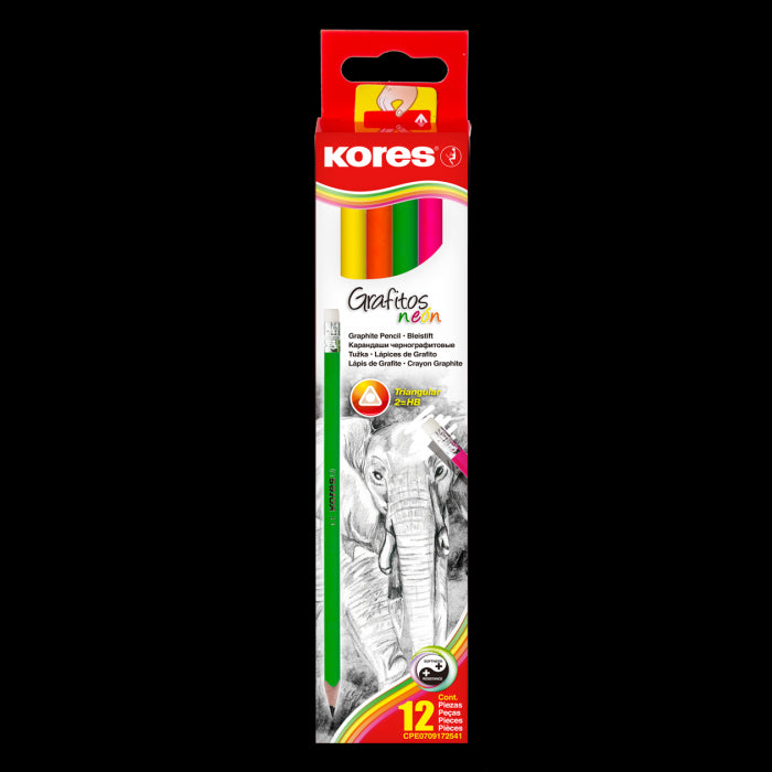 Køb ​Kores Skoleblyanter 12 pak Neon hos Ofidan