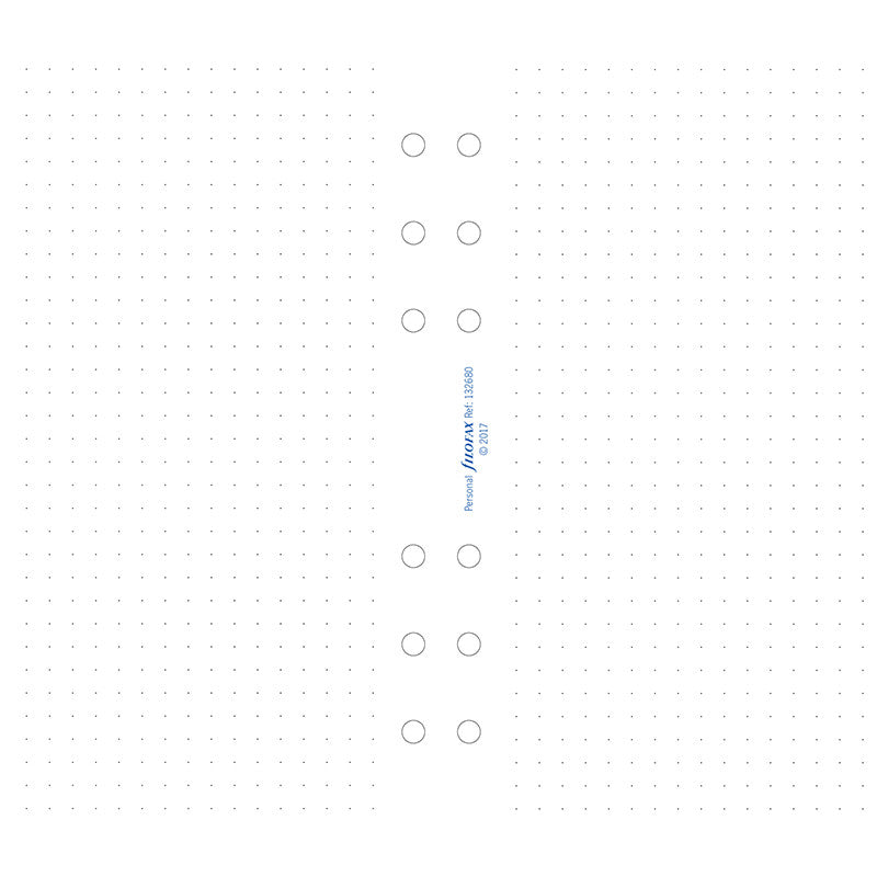 Køb ​Filofax Personal Hvid Dotted Papir 30 ark hos Ofidan