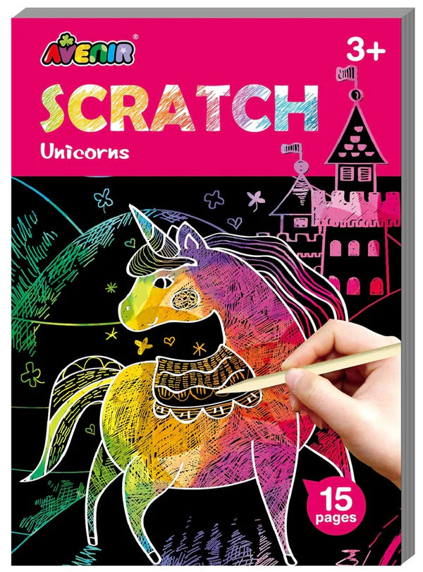 Køb ​Avenri Mini Scratch Book Unicorns hos Ofidan