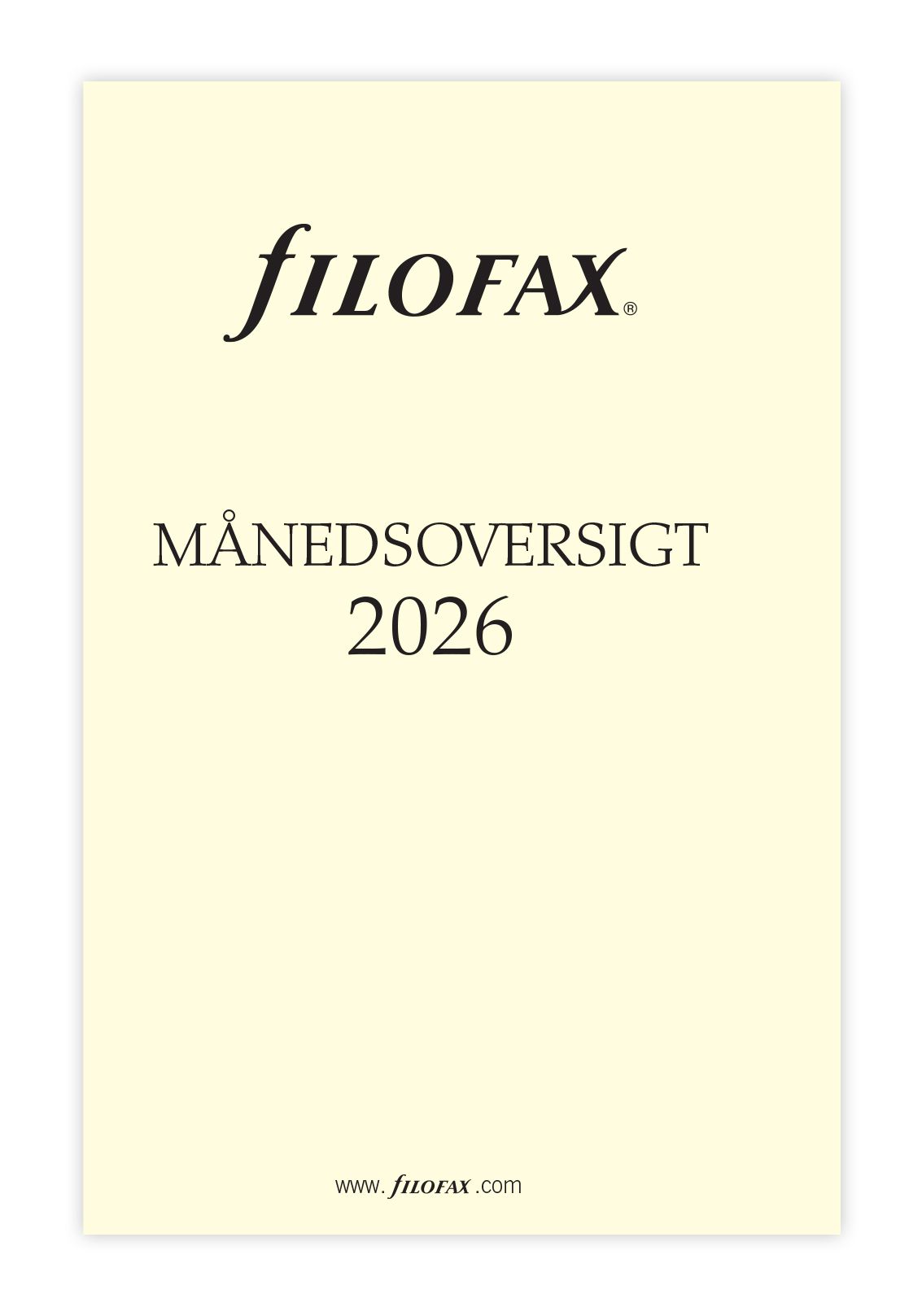Køb ​Filofax Pocket Månedsplan 2026 hos Ofidan