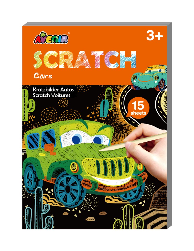 Køb ​Avenir Mini Scratch Book Cars hos Ofidan