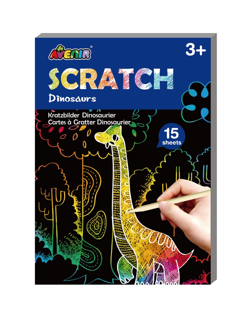 Køb ​Avenir Mini Scratch Book Dinosaurs hos Ofidan