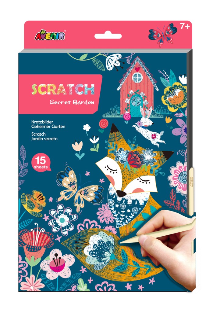 Køb ​Avenir Scratch Book A4 Secret Garden hos Ofidan