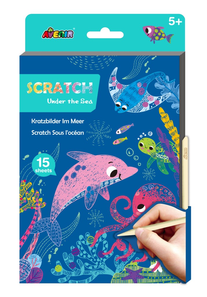 Køb ​Avenir Scratch Book A5 Under the sea hos Ofidan