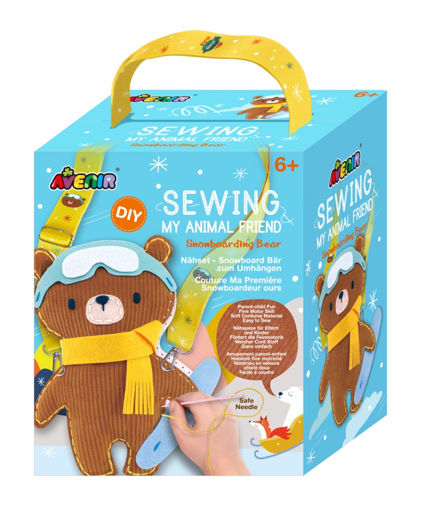 Køb ​Avenir Sewing My Animal Friend - Snowboarding Bear hos Ofidan