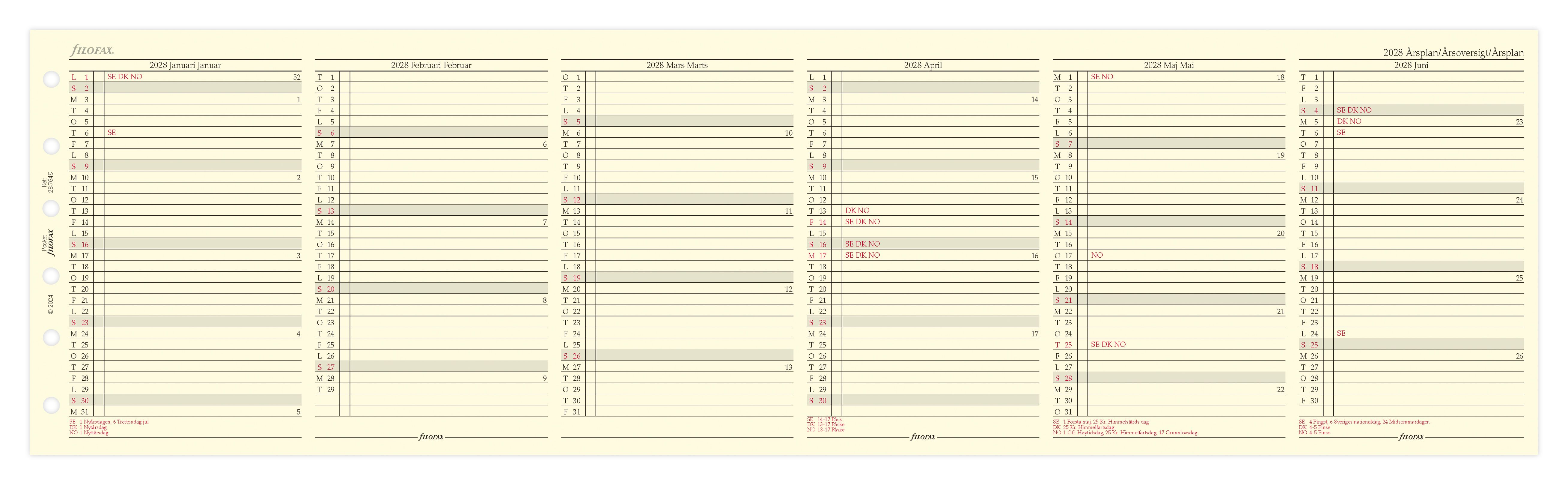 Køb ​Filofax Pocket Årsplan 2028 hos Ofidan